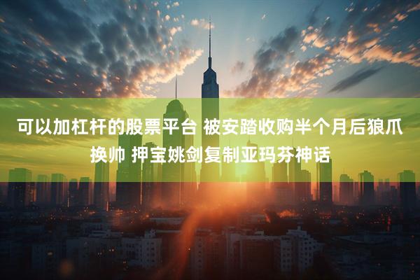 可以加杠杆的股票平台 被安踏收购半个月后狼爪换帅 押宝姚剑复制亚玛芬神话